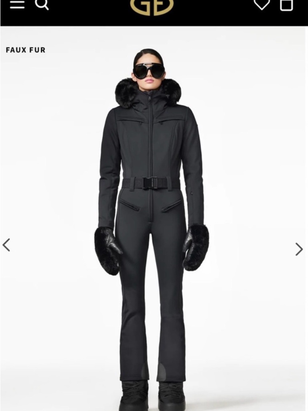 Goldbergh Black Women's Ski Jacket with Fur-Trim Hood